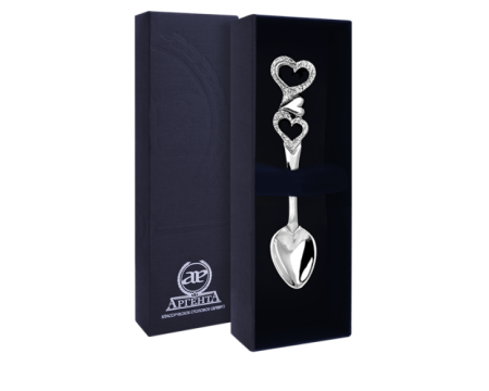 Серебряные ложки купить СЕРЕБРЯНАЯ КОФЕЙНАЯ ЛОЖКА "СЕРДЕЧКО" С ЧЕРНЕНИЕМ – АРГЕНТА