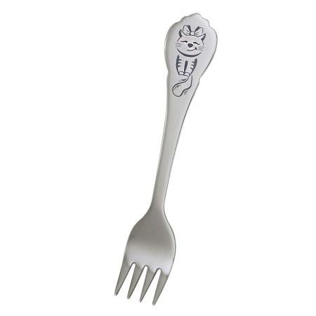 СЕРЕБРЯНАЯ ДЕТСКАЯ ВИЛКА "МУРЛЫКА" АРТ. 40020164Д05 – СЕВЕРНАЯ ЧЕРНЬ