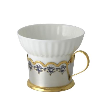 СЕРЕБРЯНАЯ ЧАЙНАЯ ЧАШКА "АСТРА" С ЧЕРНЕНИЕМ И ПОЗОЛОТОЙ – СЕВЕРНАЯ ЧЕРНЬ