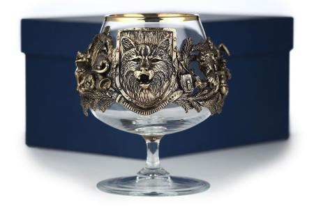 БОКАЛ ДЛЯ КОНЬЯКА "РУССКИЙ ЛЕС - РЫСЬ" CLASSIC 