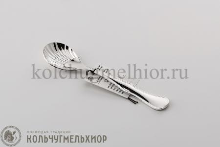 СЕРЕБРЯНАЯ ЛОЖКА ДЛЯ ИКРЫ "ОКЕАН" (№14) - МСТЕРСКИЙ ЮВЕЛИР