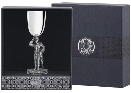 РЮМКА "ЧЕСТЬ ИМЕЮ" ПОСЕРЕБРЕННАЯ С ЧЕРНЕНИЕМ (1 ШТУКА) – КОЛЬЧУГИНСКИЙ МЕЛЬХИОР