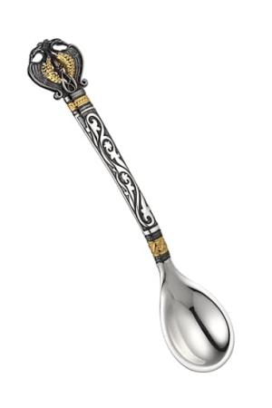 СЕРЕБРЯНАЯ КОФЕЙНАЯ ЛОЖКА "РУСЬ БЫЛИННАЯ" – АЛЬТМАСТЕР