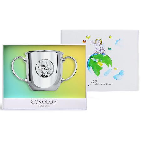 ДЕТСКИЙ СЕРЕБРЯНЫЙ ПОИЛЬНИК "АНГЕЛОЧЕК" – SOKOLOV