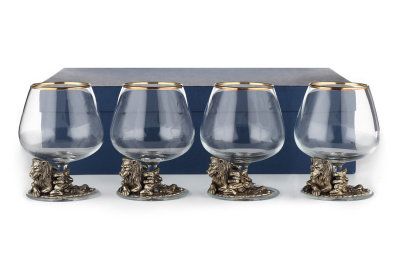 БОКАЛ ДЛЯ КОНЬЯКА "ЛЕВ VIP" CLASSIC 4 ШТ