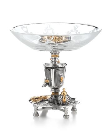 СЕРЕБРЯНАЯ СУХАРНИЦА "ТУЛЬСКИЙ САМОВАР" – АЛЬТМАСТЕР