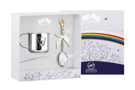 ДЕТСКАЯ КРУЖКА С ЛОЖКОЙ "МИШКА - МАЛЫШ" (ДО-ДО) №2 – АРГЕНТА