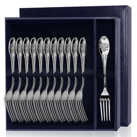 СЕРЕБРЯНЫЙ СТОЛОВЫЙ НАБОР "ЕДИНСТВО" (12 СТОЛОВЫХ ВИЛОК) – АРГЕНТА