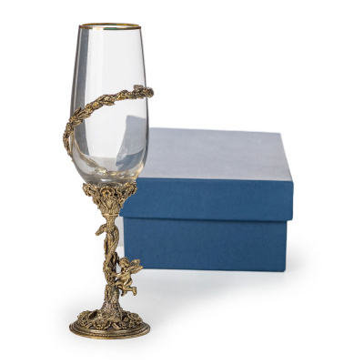 БОКАЛ ДЛЯ ШАМПАНСКОГО "АНГЕЛ" ЛАТУННЫЙ