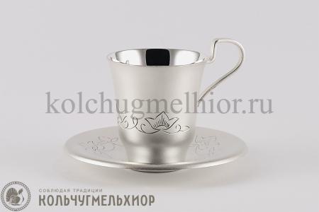 КОФЕЙНАЯ ЧАШКА С БЛЮДЦЕМ "МЕЛОДИЯ" – МСТЕРСКИЙ ЮВЕЛИР