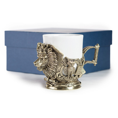 ЛАТУННАЯ КОФЕЙНАЯ ЧАШКА "МУДРОМУ РУКОВОДИТЕЛЮ"