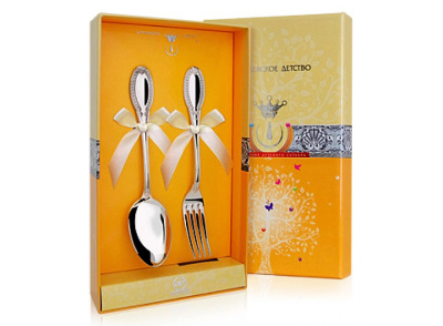 ДЕТСКИЕ СТОЛОВЫЕ ПРИБОРЫ "ИМПЕРАТОР" (2 ПРЕДМЕТА) – АРГЕНТА