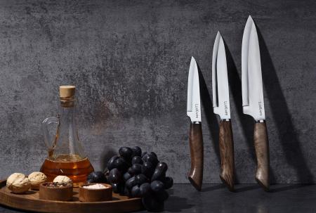 НАБОР НОЖЕЙ "ИТАЛОНИ" 3 ШТ (ОВОЩНОЙ, СРЕДНИЙ, ШЕФ)