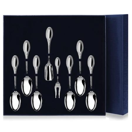 СЕРЕБРЯНЫЙ ЧАЙНЫЙ НАБОР "ИМПЕРАТОР" (8 ПРЕДМЕТОВ) – АРГЕНТА