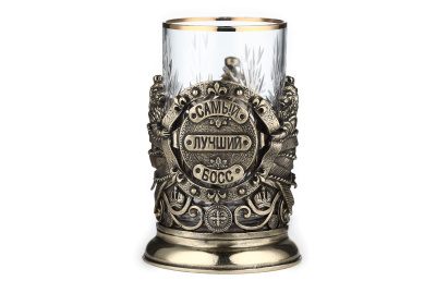 ПОДСТАКАННИК "САМЫЙ ЛУЧШИЙ БОСС" ЛАТУННЫЙ