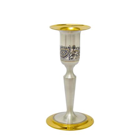 СЕРЕБРЯНЫЙ ПОДСВЕЧНИК "СВЕТЛИЦА" (1 СВЕЧА) – СЕВЕРНАЯ ЧЕРНЬ