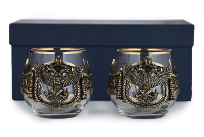 СТАКАН ДЛЯ ВИСКИ "ГЕРБ РФ" CLASSIC 2 ШТ.