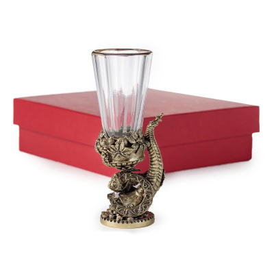 ЛАФИТНИК ДЛЯ ВОДКИ "РОГ ИЗОБИЛИЯ" ЛАТУННЫЙ