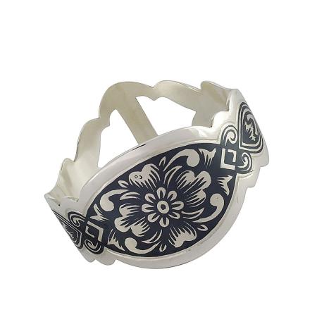 СЕРЕБРЯНОЕ КОЛЬЦО ДЛЯ САЛФЕТОК АРТ. 40270007А05 – СЕВЕРНАЯ ЧЕРНЬ