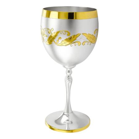 СЕРЕБРЯНЫЙ БОКАЛ "№40" С ПОЗОЛОТОЙ (250 МЛ.) – МСТЁРСКИЙ ЮВЕЛИР