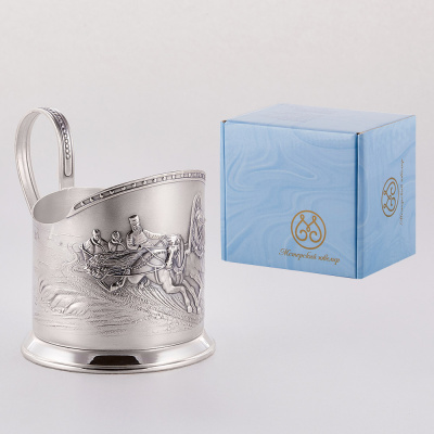 ПОДСТАКАННИК "ЗИМНЯЯ ТРОЙКА" ПОСЕРЕБРЕННЫЙ – МСТЕРСКИЙ ЮВЕЛИР