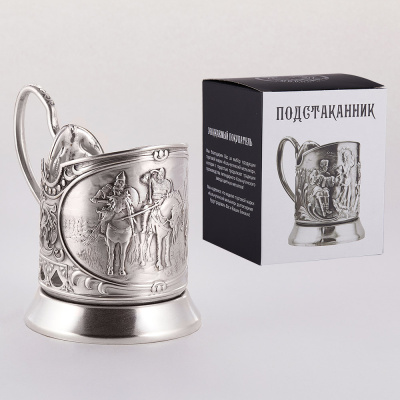ПОДСТАКАННИК "ТРИ БОГАТЫРЯ" ПОСЕРЕБРЕННЫЙ – КОЛЬЧУГИНСКИЙ МЕЛЬХИОР