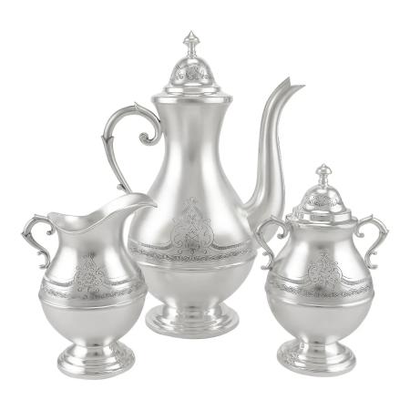 СЕРЕБРЯНЫЙ КОФЕЙНЫЙ НАБОР "№15" (4 ПРЕДМЕТА) – МСТЁРСКИЙ ЮВЕЛИР