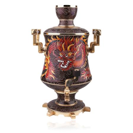 СЕРЕБРЯНЫЙ САМОВАР "DRAGON"  47167 – РУССКИЕ САМОЦВЕТЫ