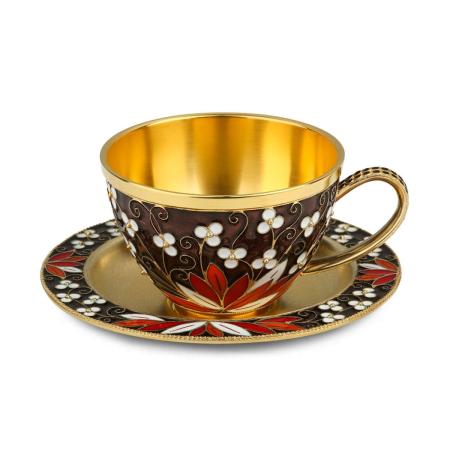 СЕРЕБРЯНЫЙ КОФЕЙНЫЙ НАБОР "ПТИЦА" – РУССКИЕ САМОЦВЕТЫ