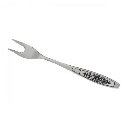 СЕРЕБРЯНАЯ ВИЛКА ДЛЯ ЛИМОНА "АСТРА" С ЧЕРНЕНИЕМ  - СЕВЕРНАЯ ЧЕРНЬ