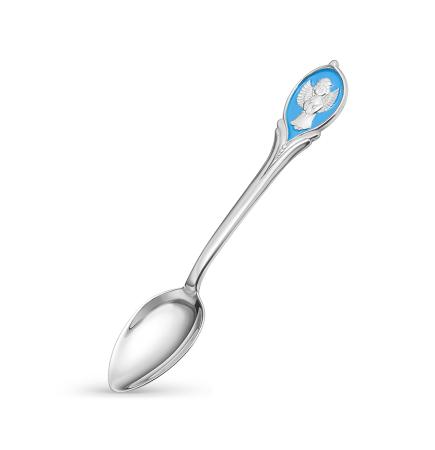 СЕРЕБРЯНАЯ ДЕТСКАЯ ЛОЖКА "АНГЕЛ - ХРАНИТЕЛЬ" 9301078б – КРАСНАЯ ПРЕСНЯ