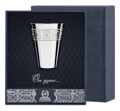 СЕРЕБРЯНАЯ СТОПКА "ГЛАДКАЯ" РИС. КВАДРАТ (1 ШТУКА) – АРГЕНТА