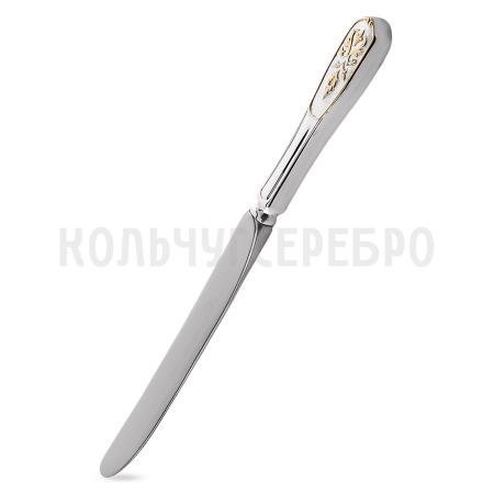 СТОЛОВЫЙ НОЖ ИЗ МЕЛЬХИОРА "ВИЗИРЬ" С ПОЗОЛОТОЙ – КОЛЬЧУГИНСКИЙ МЕЛЬХИОР