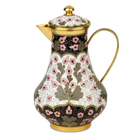 СЕРЕБРЯНЫЙ КОФЕЙНИК "ЛУГОВЫЕ ЦВЕТЫ"  АРТ. 27013 – РУССКИЕ САМОЦВЕТЫ