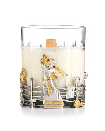 СЕРЕБРЯНАЯ АРОМА-СВЕЧА С ТРЕСКОМ КАМИНА "РАЗГУЛЯЙ" – АЛЬТМАСТЕР