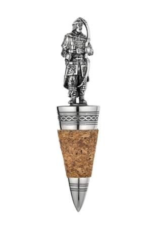 СЕРЕБРЯНЫЙ ПРОБОЧНИК "АЛЁША ПОПОВИЧ" С ЧЕРНЕНИЕМ – АЛЬТМАСТЕР