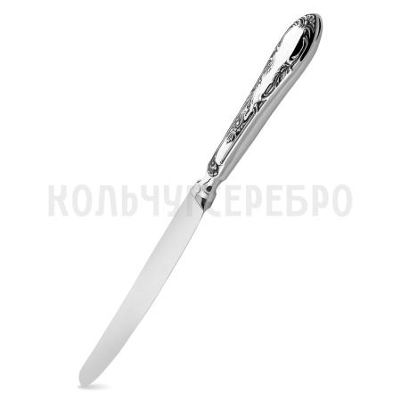 СЕРЕБРЯНЫЙ СТОЛОВЫЙ НОЖ "ПОСОЛЬСКИЙ" М-18 С ЧЕРНЕНИЕМ – ПАВЛОВСКИЙ ЗАВОД