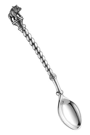 СЕРЕБРЯНАЯ КОФЕЙНАЯ ЛОЖКА "КАБАН" – АЛЬТМАСТЕР