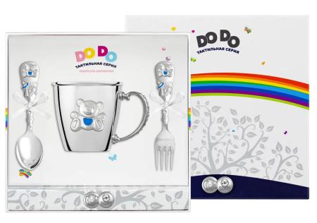 ДЕТСКАЯ НАБОР "МИШКА" ГОЛ. (КРУЖКА, ЛОЖКА, ВИЛКА) – КОЛЬЧУГИНСКИЙ МЕЛЬХИОР