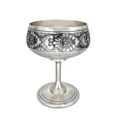 СЕРЕБРЯНЫЙ БОКАЛ С ЧЕРНЕНИЕМ  АРТ. 40060074А05 (180 МЛ.) – СЕВЕРНАЯ ЧЕРНЬ