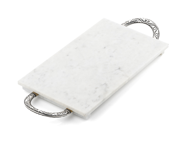 СЕРЕБРЯНАЯ ДОСКА ДЛЯ РЕЗКИ "РУСЬ БЫЛИННАЯ" С ПОЗОЛОТОЙ – АЛЬТМАСТЕР