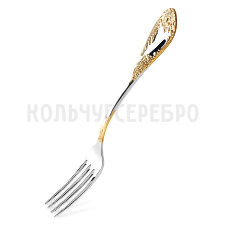 СЕРЕБРЯНАЯ СТОЛОВАЯ ВИЛКА "ИМПЕРАТОРСКАЯ" С ПОЗОЛОТОЙ М-12 – ПАВЛОВСКИЙ ЗАВОД