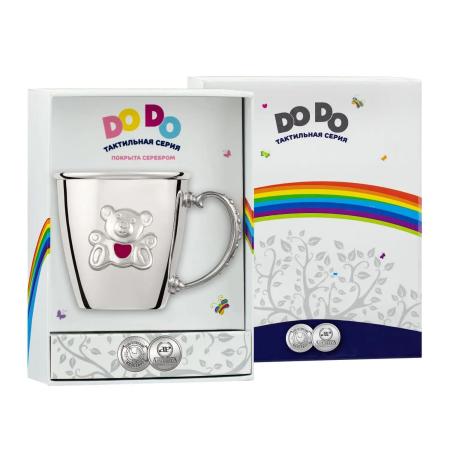 ДЕТСКАЯ КРУЖКА "МИШКА" С РОЗОВОЙ ЭМАЛЬЮ – КОЛЬЧУГИНСКИЙ МЕЛЬХИОР