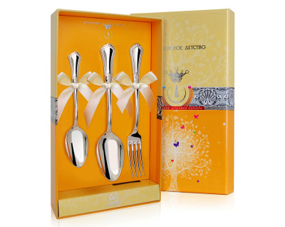 ДЕТСКИЕ СТОЛОВЫЕ ПРИБОРЫ "ФАВОРИТ" (3 ПРЕДМЕТА) №2 – АРГЕНТА