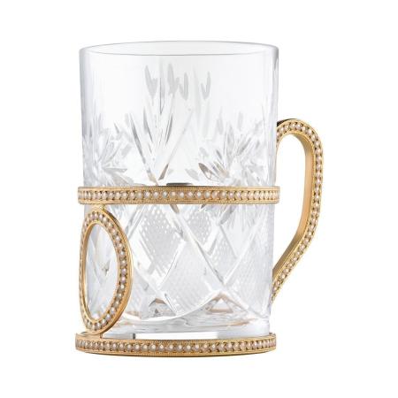 СЕРЕБРЯНЫЙ ПОДСТАКАННИК "КАРЕЛИЯ" 47210– РУССКИЕ САМОЦВЕТЫ