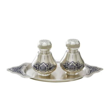 СЕРЕБРЯНЫЙ НАБОР ДЛЯ СПЕЦИЙ "ЧЕРНЕВОЙ" – СЕВЕРНАЯ ЧЕРНЬ