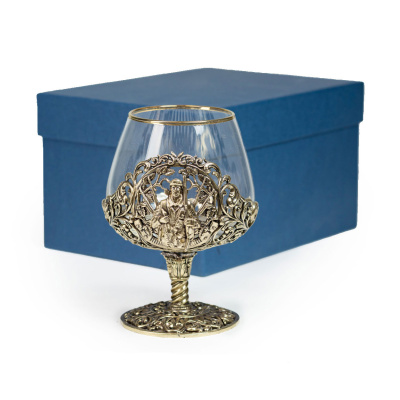 БОКАЛ ДЛЯ КОНЬЯКА "ОХОТНИК" ЛАТУННЫЙ