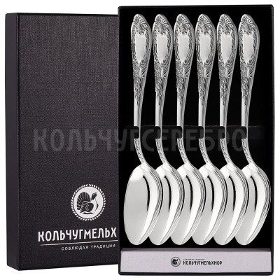 СТОЛОВЫЙ НАБОР ИЗ МЕЛЬХИОРА "КЛАССИКА" С ЧЕРНЕНИЕМ (6 ЛОЖЕК) – МСТЕРСКИЙ ЮВЕЛИР