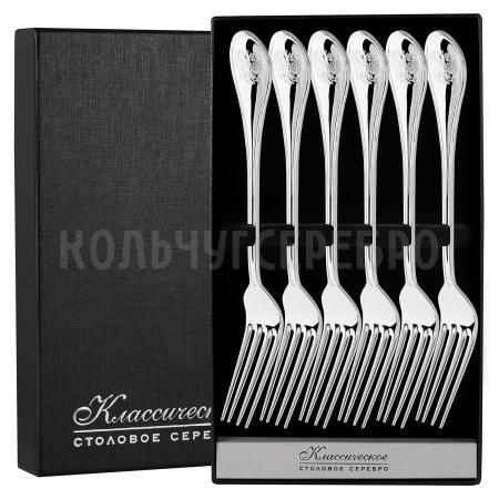 СЕРЕБРЯНЫЙ СТОЛОВЫЙ НАБОР "ОТЕЧЕСТВО" (6 ВИЛОК) – КРАСНАЯ ПРЕСНЯ