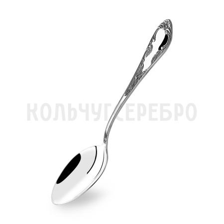 СЕРЕБРЯНАЯ ДЕСЕРТНАЯ ЛОЖКА "ПОСОЛЬСКАЯ" М-18 С ЧЕРНЕНИЕМ – ПАВЛОВСКИЙ ЗАВОД